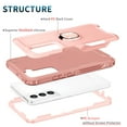 thumbnail image 4 of for Samsung Galaxy S22 Case, Rugged Shockproof Heavy Duty Soft TPU Rubber Bumper Hard PC Back Hybrid Protective Case [with Ring Stand] for Galaxy S22 (Without Screen Protector) - Rosegold, 4 of 8
