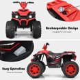 thumbnail image 6 of Topbuy 12V Electric Kids Quad ATV Ride on Car with LED Lights& Red, 6 of 6