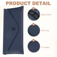 thumbnail image 3 of Funda de gafas de cuero con botón y paño de limpieza para hombres y mujeres, estuches para gafas de sol (azul oscuro), 3 of 6