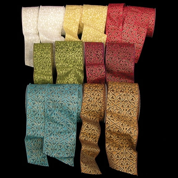 The Ribbon People Brown Contemporary "Medusalem" Wired Craft Ribbon 2.5" x 20 Yards