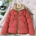 thumbnail image 3 of Akafmk Womens Puffer Jackets Coats,Womens Winter Puffer Coats,Fashion Women's Zipper Long Sleeve Down Cottons Jacket Cottons Solid Color Jacket Fleece Warm Jacket Coats, 3 of 4