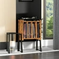 thumbnail image 6 of Record Player Stand with Vinyl Storage - Rustic End Table for Living Room, 6 of 7