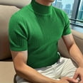 thumbnail image 6 of QIPOPIQ Men's Short Sleeve Solid Mock Neck T-Shirt Clearance, 6 of 7