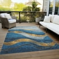 thumbnail image 3 of Dalyn Rugs Machine Washable Indoor/Outdoor Chantille Blue 10' x 14' Rug, 3 of 9