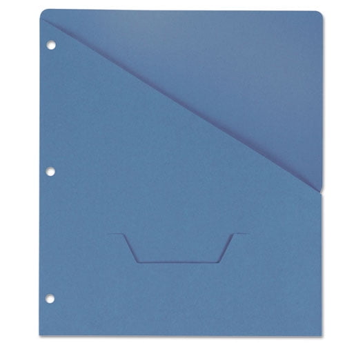 Slash-Cut Pockets for Three-Ring Binders, Jacket, Letter, 11 Pt., Blue, 10/Pack Slash-Cut Pockets for Three-Ring Binders, Jacket, Letter, 11 Pt., Blue, 10/Pack