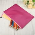 thumbnail image 6 of Uxcell A4 Document Pocket Storage Pouch Waterproof Zipper File Bags, Pink 5 Pack, 6 of 6