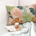 thumbnail image 2 of Tropical Summer Pillow Covers 12x20 Set of 2, Colorful Tropical Leaf Throw Pillow Covers Hawaiian Style Summer Palm Leaf Decorative Cushion Case for Couch Sofa Outdoor Bedroom, 2 of 6