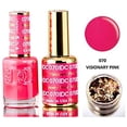 thumbnail image 3 of DND DC Pinks GEL POLISH DUO, Gel Lacquer 0.5 oz + Matching Nail Polish Color 0.5 oz, Daisy Nails (with bonus side Glitter) Made in USA (Visionary Pink (070)), 3 of 3
