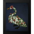 thumbnail image 2 of Fab Funky 12x14 Black Modern Framed Museum Art Print Titled - Bound Swan on blue, 2 of 5