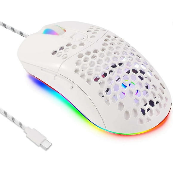 USB C Mouse, Lightweight Gaming C Mouse Up to 7200 DPI for Macbook Pro, Chromebook Laptops