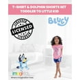 thumbnail image 2 of Bluey Toddler Girls T-Shirt and Active Retro Dolphin French Terry Shorts Outfit Set Toddler to Little Kid, 2 of 5