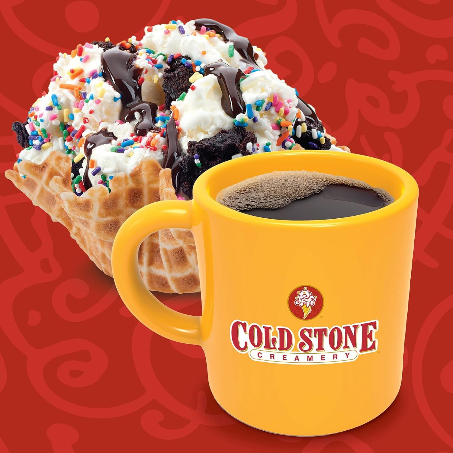 Cold Stone Creamery Birthday Cake Flavored Ice Cream Coffee Pods for Single-Serve Coffee Brewers, 40 Ct