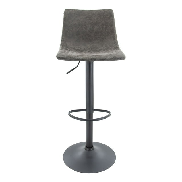 LeisureMod Tabouret de Bar Moderne Réglable Tilbury avec Repose-Pieds & Pivotant à 360 Degrés Ensemble de 2