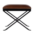 thumbnail image 2 of Butler Specialty Company Livingston 20 in. W Leather Accent Stool in Brown, 2 of 5