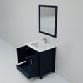 thumbnail image 6 of Jacques 30 in. W Navy Blue Bath Vanity, Cultured Marble Top, Faucet Set, and 28 in. Mirror, 6 of 8