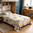thumbnail image 6 of AuroraX White Bed Sheets Flat Sheets Cooling,Sold Separately Printed Floral Patterned Sheet for Bed, 6 of 7