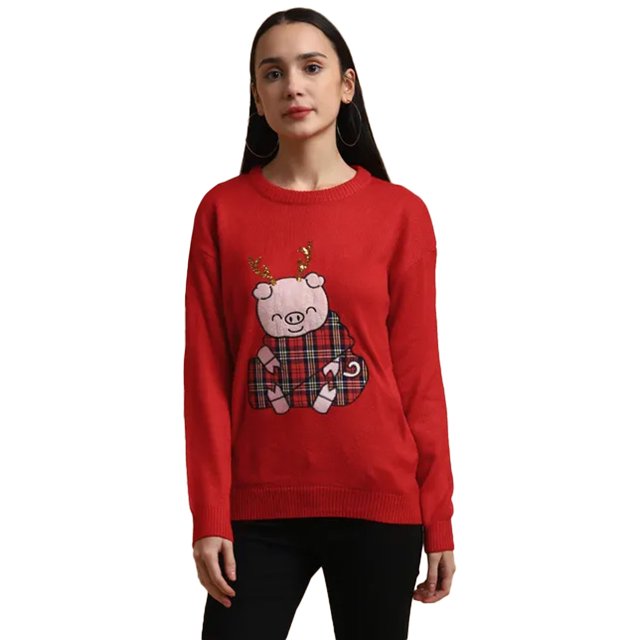 Brave Soul Womens Piggy Ugly Christmas Sweaters