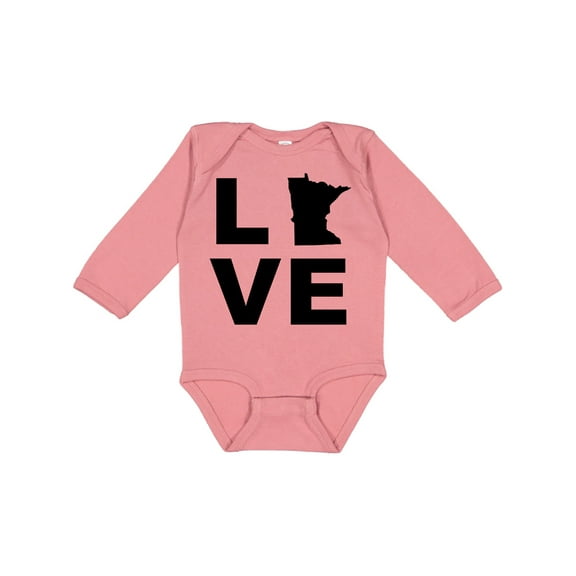 Inktastic Love Minnesota Boys or Girls Long Sleeve Baby Bodysuit