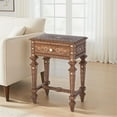 thumbnail image 2 of Butler Specialty Company Rashmi 21"W Rectangular Teak & Bone End Table - Brown, 2 of 7