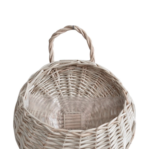 Maceta de mimbre JShteea colgante decoración de cesta gris Libre de BPA