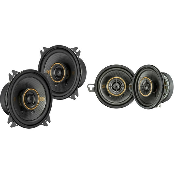 Kicker 51KSC404 KS-Series 4" Coaxial Speakers with .5" tweeters w/ 51KSC3504 3.5" Coaxial Bundle