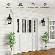 OPAXIS Motion Sensor Outdoor Wall Lights, Black Dusk to Dawn Porch Light Wall Mount, Exterior Lighting Fixtures, Outdoor Wall Sconce Lantern with Adjustable Sensor Range for Garage Patio