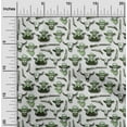thumbnail image 2 of oneOone Cotton Flex Green Fabric Cowboy Sewing Craft Projects Fabric Prints By Yard 40 Inch Wide, 2 of 5