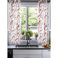 thumbnail image 2 of Red Grey Botanical Sheer Curtains 45 Inch Length 2 Panels Set for Living Room/Bedroom, Spring Floral Summer Farmhouse Kitchen Curtains Grommet Semi-Sheer Curtains Drapes Window Treatments 42"x45"x2, 2 of 7