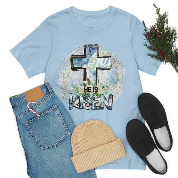 He Is Risen Unisex Jersey Short Sleeve Tee