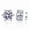 6.5mm high-carbon stone, variant on Moissanite Stud Earrings S925 Sterling Silver Cross-border Magnetic Stud Earrings for No Ear Piercings, Classic Six-Prong Style for Men and Women