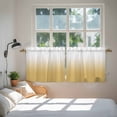 thumbnail image 4 of Yellow Ombre Tier Curtains, White Gradient Color Modern Abstract Art Light Filtering Kitchen Curtains, 2Pcs Rod Pocket Half Window Treatments Panels for Sink Cafe Cabinet Camper 27.5x36 Inches, 4 of 9