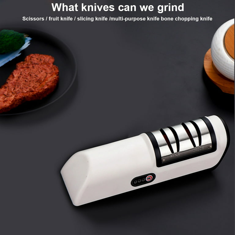 Electric Knife Sharpener Professional Kitchen 3 Speed Easy Sharpen scissor  Tool