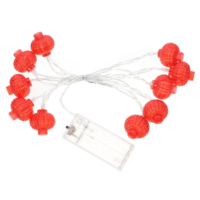 CIMAXIC new year 1Pc New Year Lantern String Light Luminous Festival LED Light Party Layout Red,1.18"X1.18"X1.18"