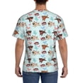 thumbnail image 3 of Vsdgher Cute Pug Dogs Print Men's Dry Fit Mesh Athletic Shirts Moisture Wicking Tennis T-Shirt Tops, 3 of 9