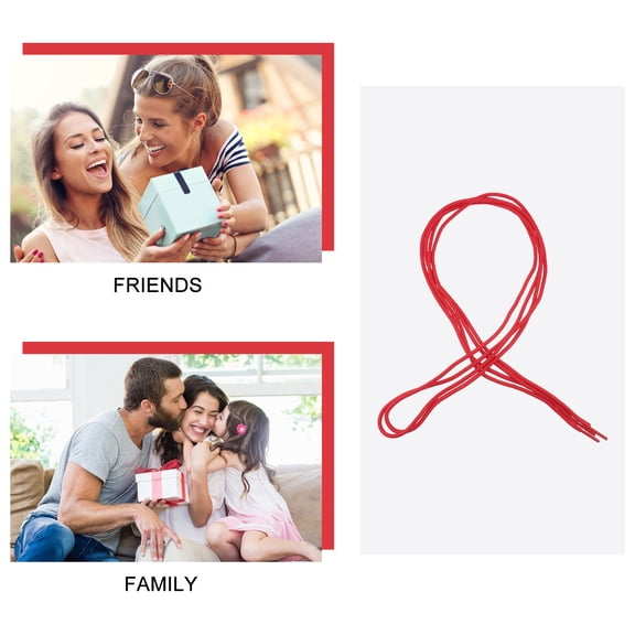 BESTYASH 1 Pair of Round Shoe Strings Red Polyester Athletic Shoes Laces for Casual Everyday Use