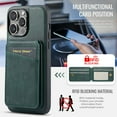 thumbnail image 5 of TECH CIRCLE Wallet Case for iPhone 14 Plus 6.7", Detachable 2-in-1 Stand RFID Blocking 4 Card Slot Wireless Charging Protective Case, PU Leather Removable Folio for iPhone 14 Plus 2022,Green, 5 of 7