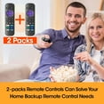 thumbnail image 7 of Ustris 2 pack Replacement Remote Control Compatible for Roku TV, TCL Roku/Hisense Roku/Onn Roku/Sharp Roku/Element Roku/Westinghouse Roku/Philips Roku Smart TVs (Not for Roku Stick and Box), 7 of 7