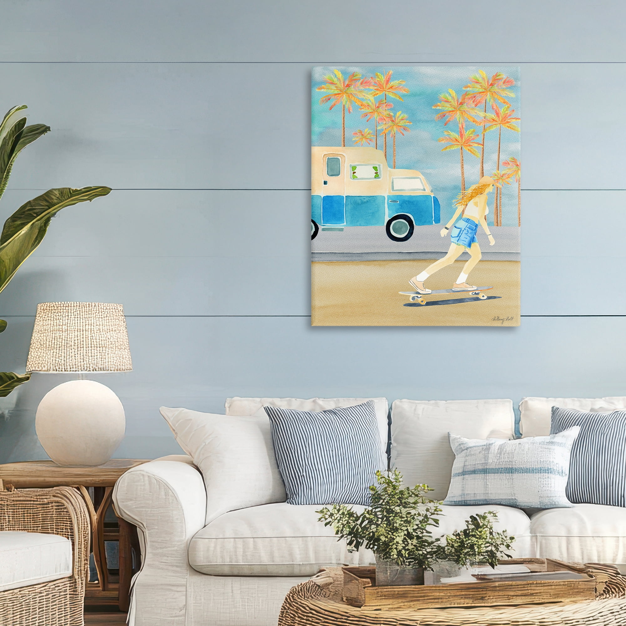 Stupell Industries Santa Monica Road Trip Canvas Wall Art, design by Hillary Holt