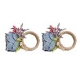 thumbnail image 4 of Rdeghly Napkin Holder,2Pcs Innovative Napkin Buckle Simulation Flower Napkin loop Holder for Hotel Restaurant,Napkin Ring, 4 of 8