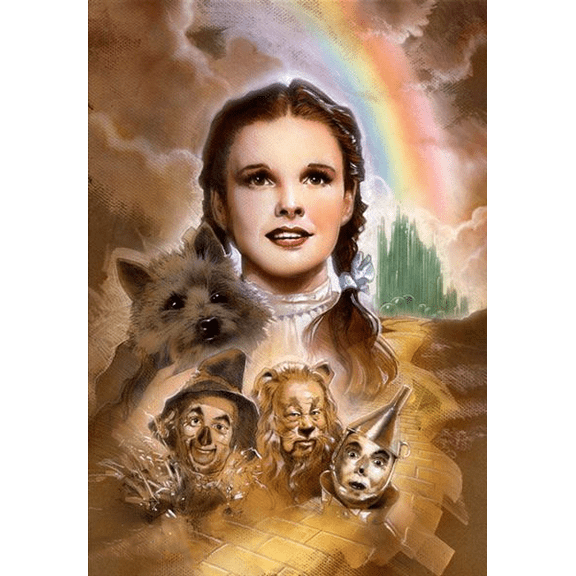 The Wizard of Oz Diamond Painting Kits,Anime Diamond Art Kits Round Full Drill,DIY 5D Diamond Painting Kits for Adults Kids Home Wall Decor 12"x16"