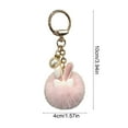 thumbnail image 3 of Cute Bunny Keychain under $5! kkbbma Cute Bunny Keychain with Metal Hook, Soft Puffy Bag Charm for Car Keys and Backpack, 3 of 6