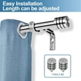 thumbnail image 2 of Urbanest Adjustable Spire Curtain 5/8" Rod, 48"-84", Brushed Steel, 2 of 6