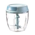 thumbnail image 1 of Manual Food Processor Mini Pull String for Veggies  Ginger  Fruits  Nuts  Herbs  etc  Blue Medium, 1 of 8