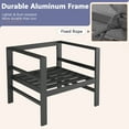 thumbnail image 3 of Aluminum Patio Furniture Sofa Set of 2, 2 Pcs Deep Seating Armchairs All Weather Aluminum Couch for Garden, Backyard, Grey, 3 of 6