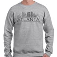 thumbnail image 2 of Skyline Atlanta Georgia Long Sleeve Shirt Unisex Small Grey, 2 of 5