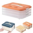 thumbnail image 1 of Stackable Plastic Cookie Containers with Lids,Airtight Storage Box for Cookies and Dumplings,Multi-Functional Storage Box,Food Storage,Orange,3 Layer, 1 of 10