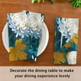 thumbnail image 6 of 1 Pack 20'' x20" Satin Table Napkins Dinner Napkins for wedding Party Decoration events White Chrysanthemums, 6 of 6