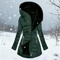 thumbnail image 2 of YOIAVAIOY Winter Coats for Women Waterproof Fleece Lined Long Jacket Warm Puffer Jackets Thicken Parka Outwear With Fur Hood Green XXL, 2 of 10