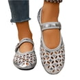 thumbnail image 5 of Willtoo Mary Jane Shoes Women, Hollow Flats for Women, Ballet Flats Shoes Round Toe Mary Jane Flats, Ankle Strap Spring Summer Shoes Dressy Comfortable, 5 of 7