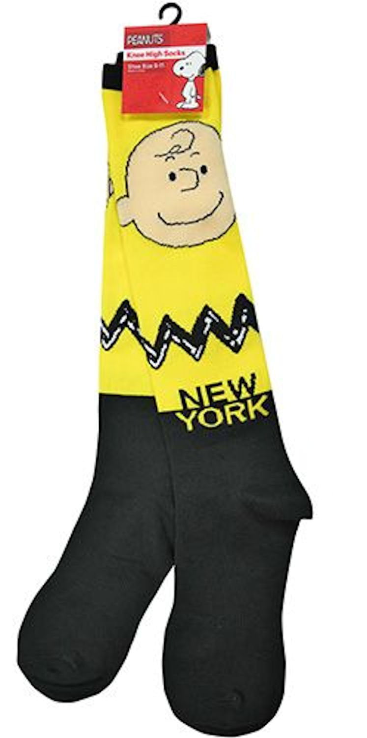 Peanuts Charlie Brown Snoopy New York Knee Socks Yellow Charlie Brown ...